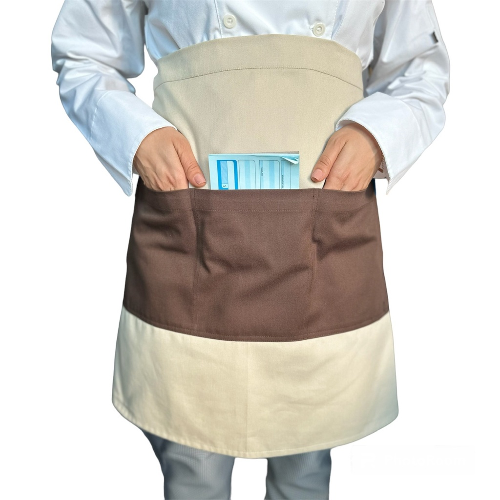 zittro Medio mandil delantal color Block Arena/Chocolate R92302-220