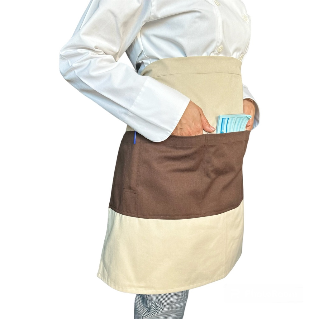 zittro Medio mandil delantal color Block Arena/Chocolate R92302-220
