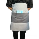 zittro Medio mandil delantal color Block Gris Perla/Oxford  R92305-000