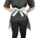 zittro Medio mandil delantal color Block Gris Perla/Oxford  R92305-000