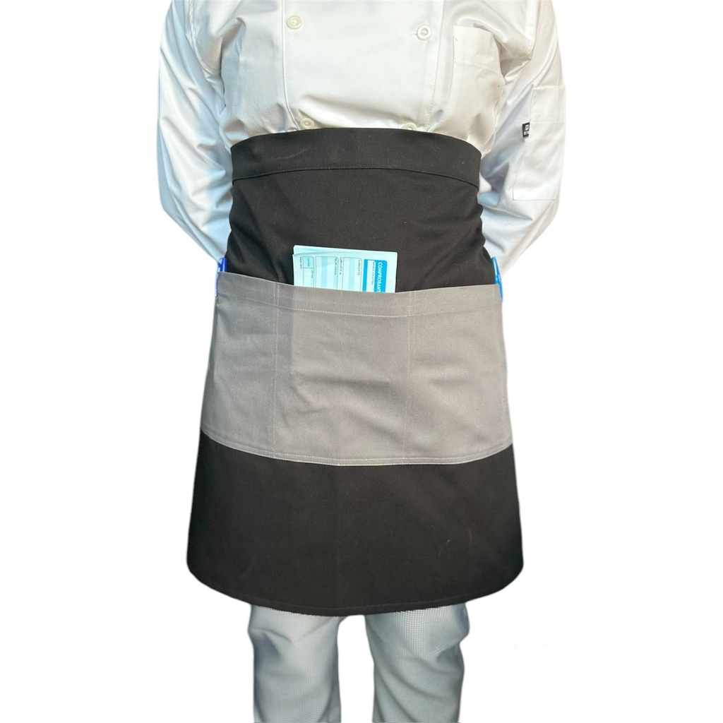 zittro Medio mandil delantal color Block Negro/Oxford R92305-010