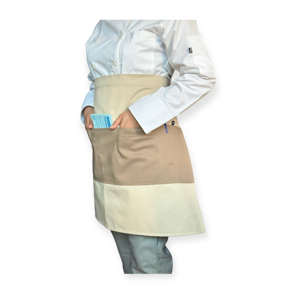 zittro Medio mandil delantal color Block Arena/Canela R92305-223