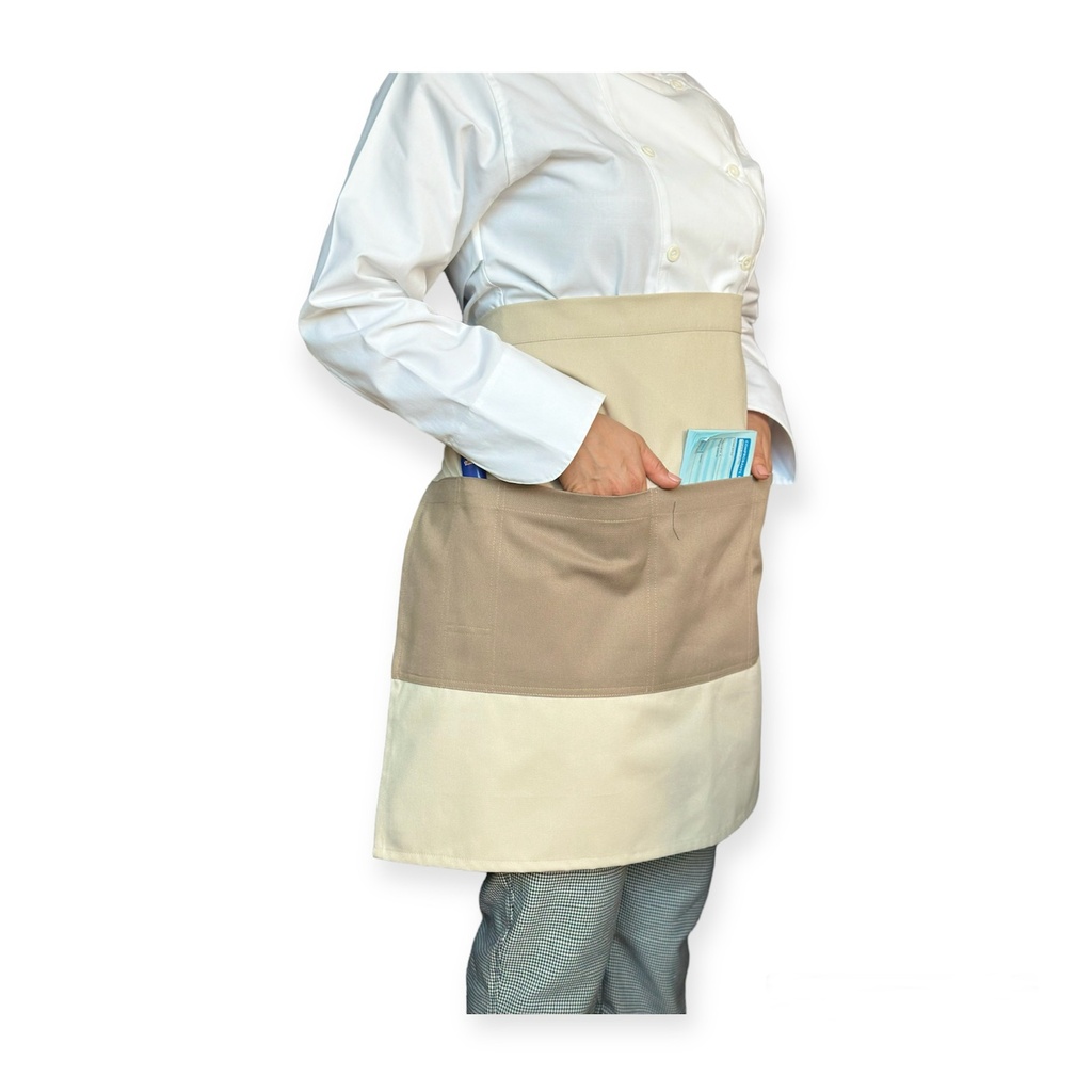 zittro Medio mandil delantal color Block Arena/Canela R92305-223