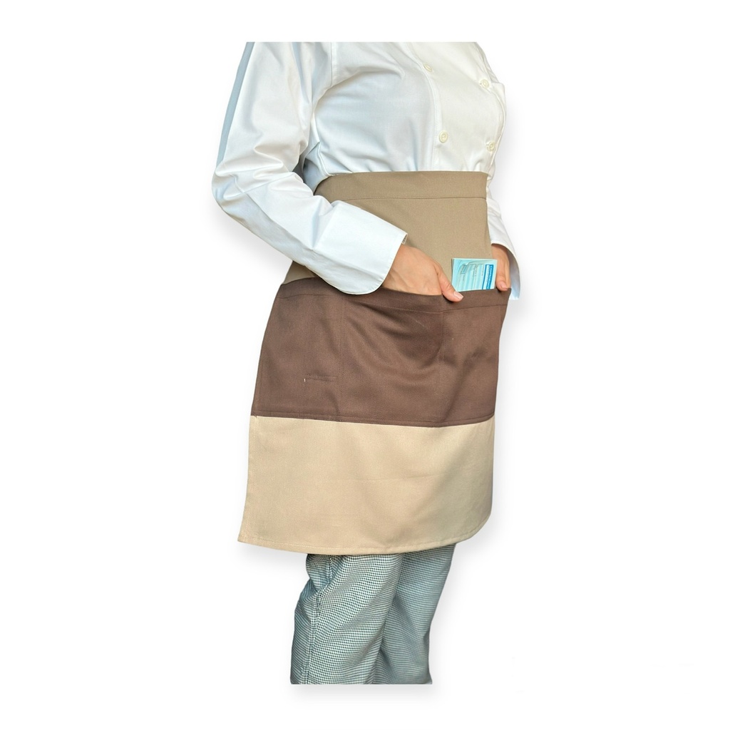 zittro Medio mandil delantal color Block Canela/Chocolate R92305-200