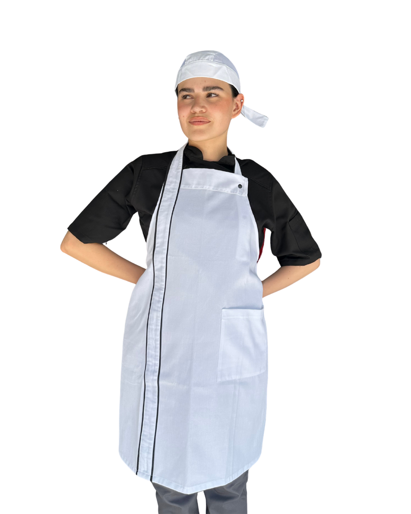 zittro Mandil delantal chef franja Blanco. R92301-100 UNI