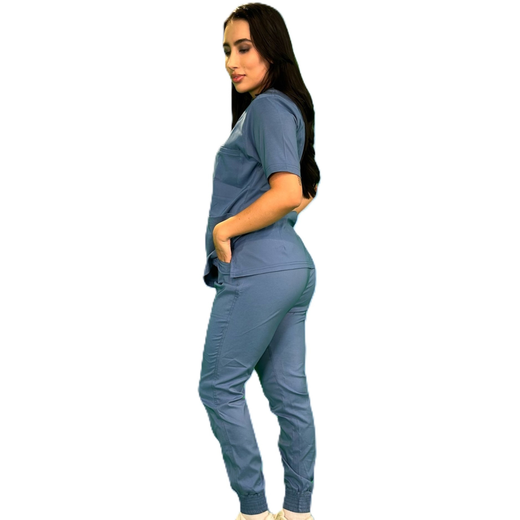 zittro Filipina Médica Lycra Mujer Azul Acero M80202-444