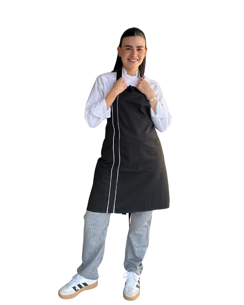 zittro Mandil delantal chef franja Negro. R92302-001 UNI