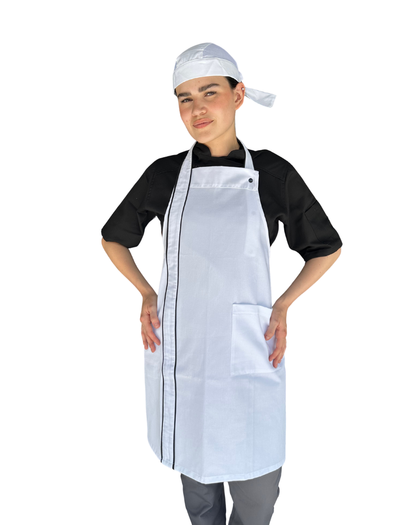 zittro Mandil delantal chef franja Blanco. R92302-100 UNI