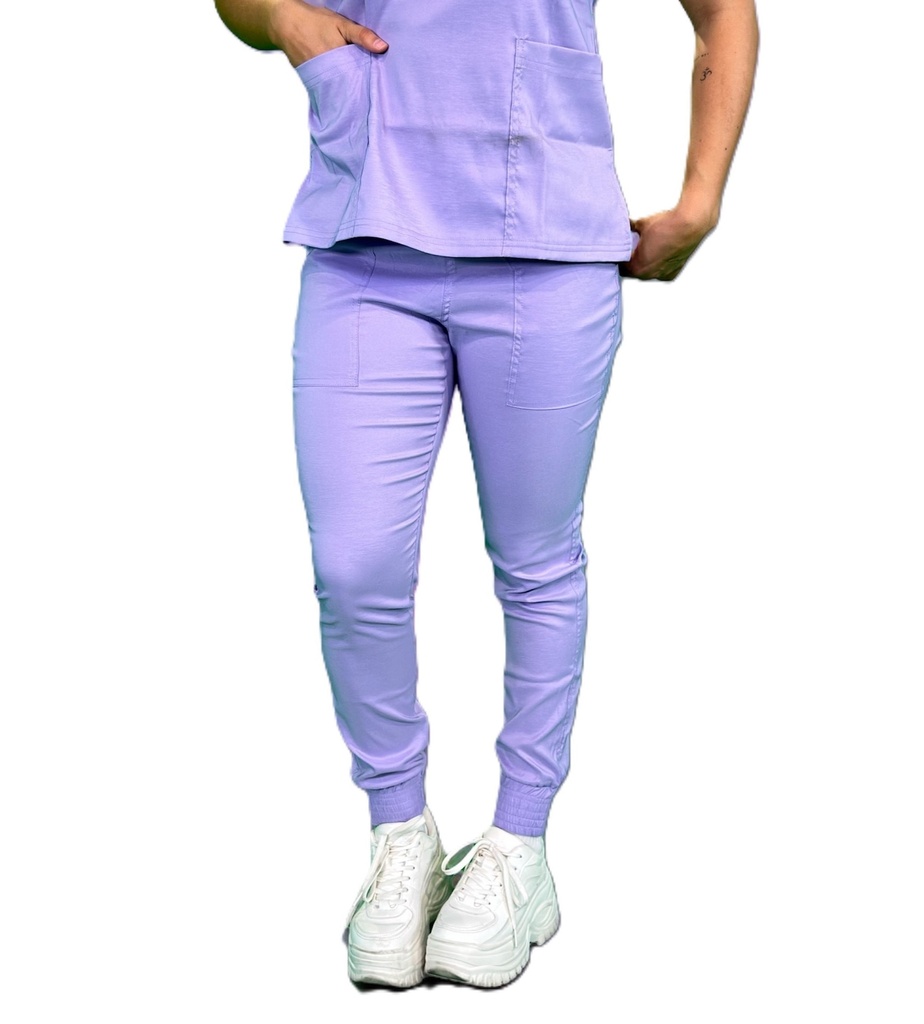 [M81204 990 ECH] zittro Pantalón Médico Lycra Jogger Mujer Morado (ECH)