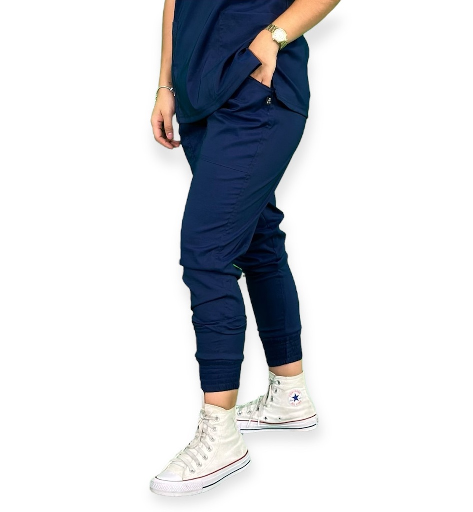 [M81204 440 ECH] zittro Pantalón Médico Lycra Jogger Mujer Marino (ECH)