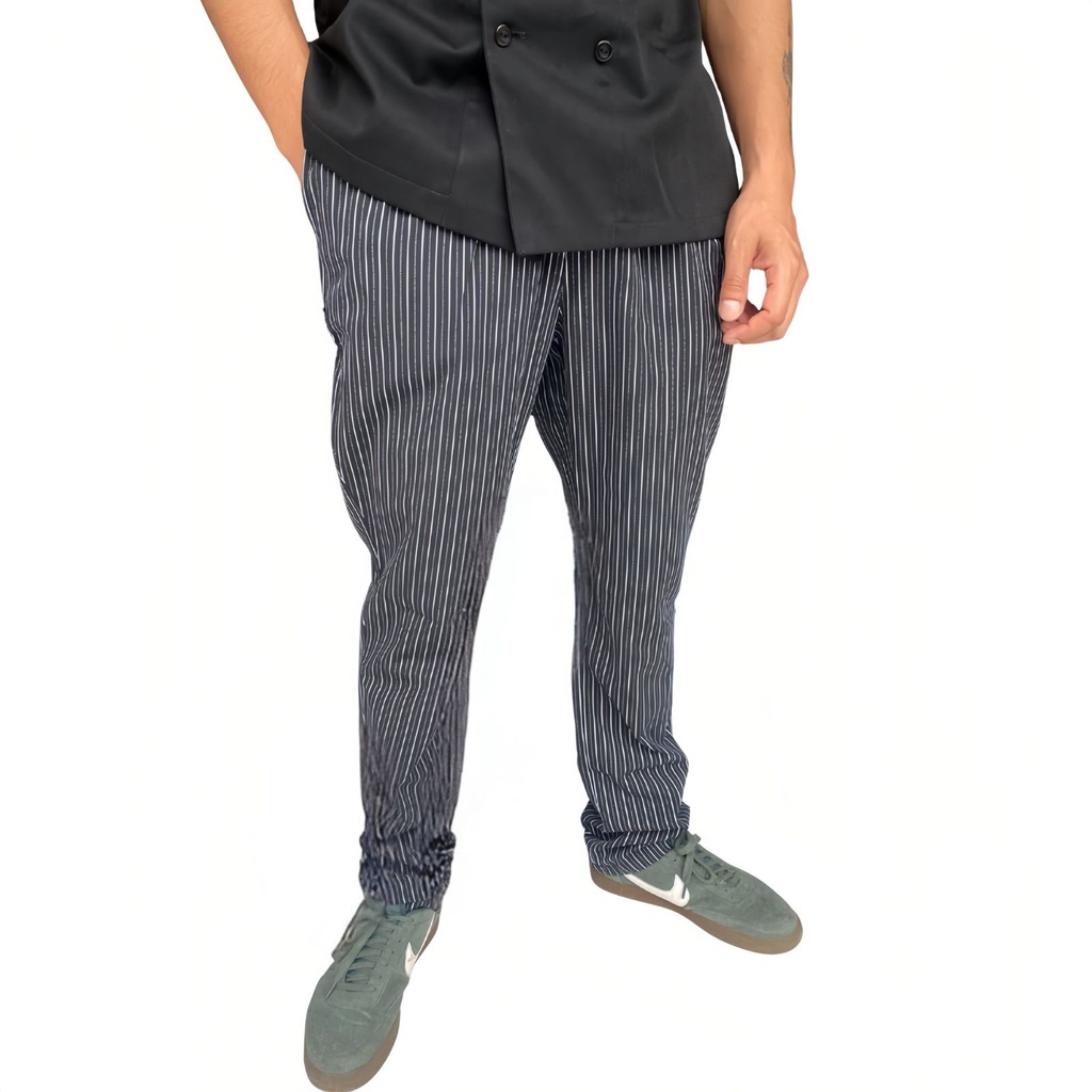 [R91102 010 ECH] zittro Pantalón Chef De Rayas Hombre. R91102-010 (ECH)