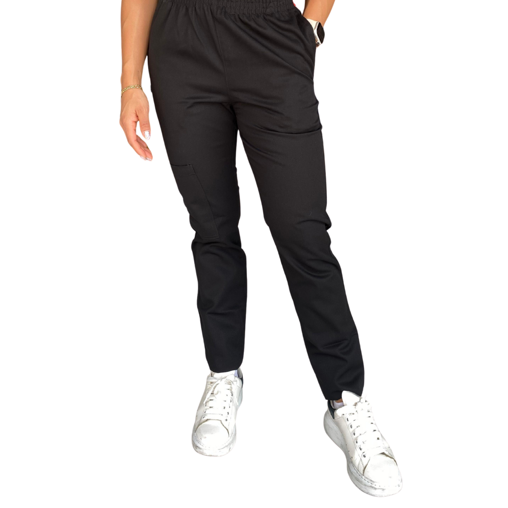 [R91201 001 ECH] zittro Pantalón Chef Negro Mujer (ECH)