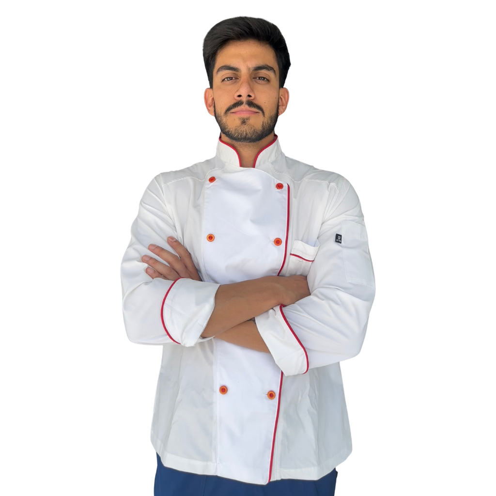 [R90104-160 ECH] zittro Filipina Chef CC. Bco/Rjo R90104-160 (ECH)