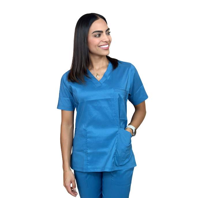 zittro Filipina Médica Stretch Mujer Azul Medio