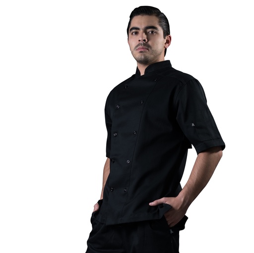 zittro Filipina Chef Hombre Manga Corta Negro