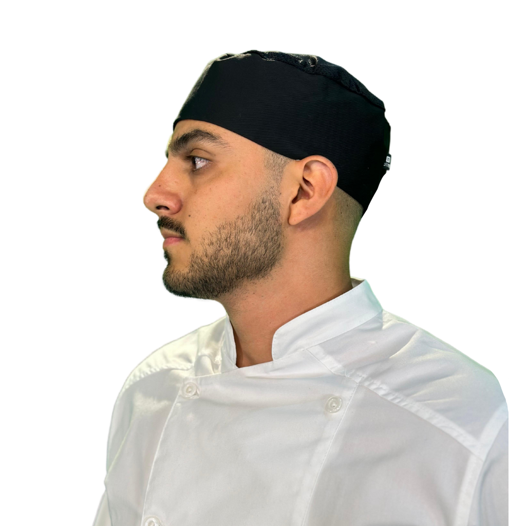 [R93302-010] zittro Gorro de cocina cofia negra R93302-010
